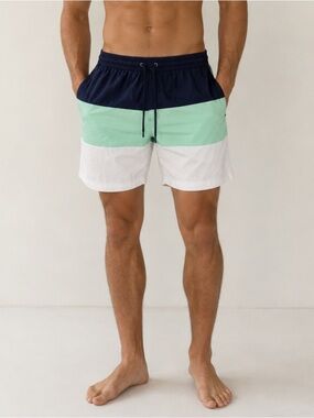 Club Room Navy, Mint, and White Swim Shorts